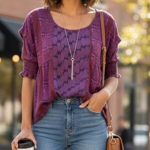 Flowy Casual Lightweight Boho Chic American Eagle Shirt SM